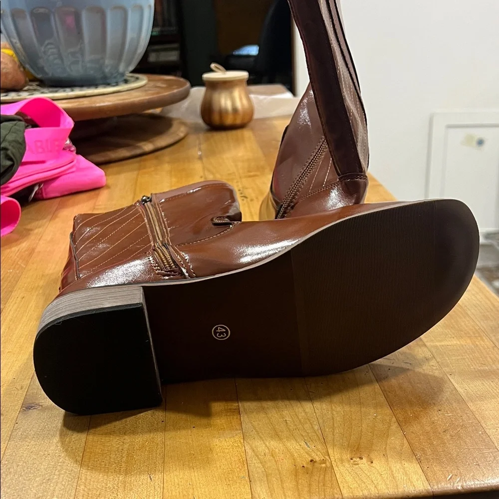 Brown Leather Boots - Picture 3 of 3